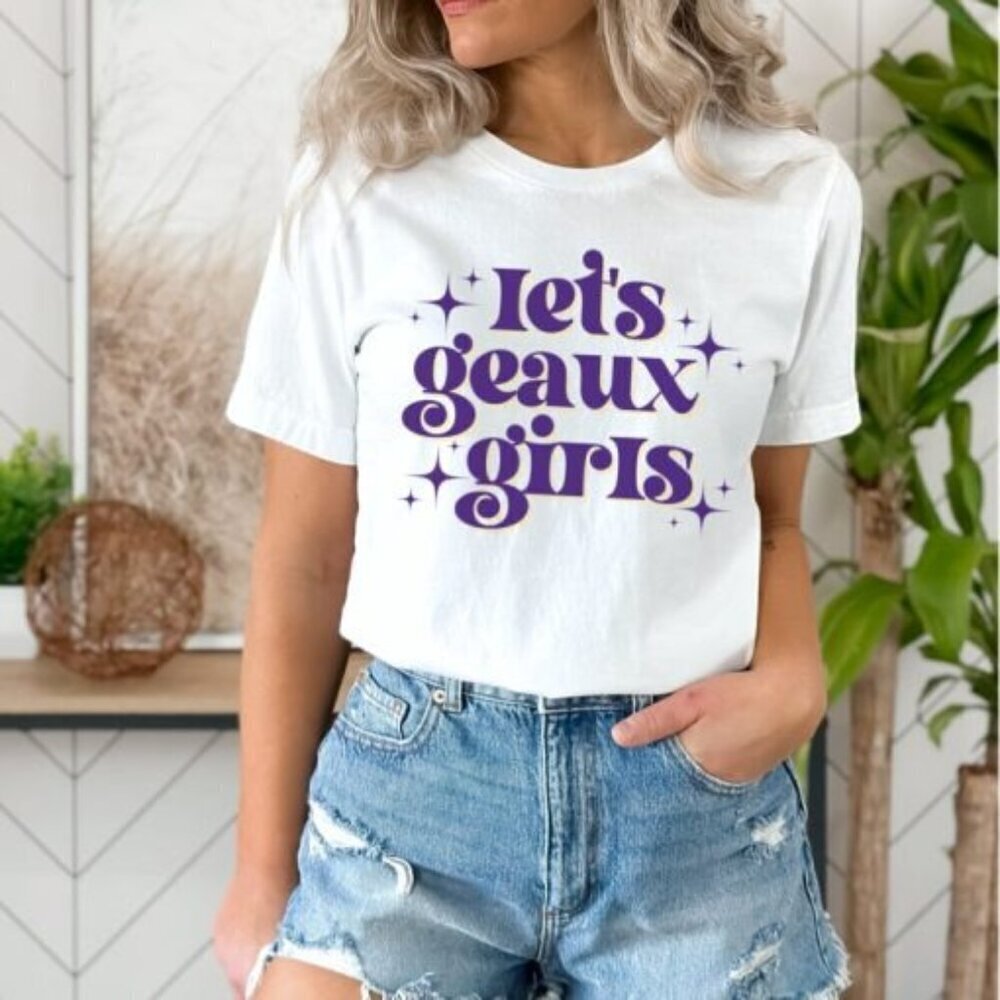 The Lets Geaux Girls Country Graphic Statement Bachelorette Party Gift T-Shirt